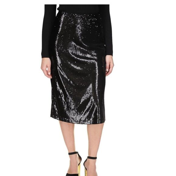 Michael Kors Sequined A-line midi Skirt, Style # MH370AOBS6 NWT size small - Picture 1 of 14